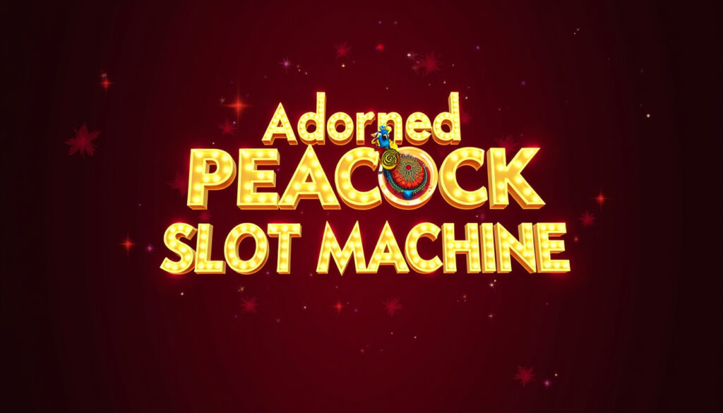 Adorned Peacock Slot Machine